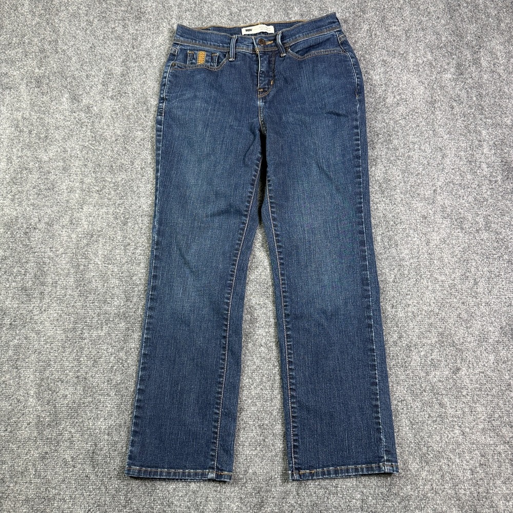 Levi's 512 Women's Perfectly Slimming Straight Leg Jeans Size 4P Short Blue